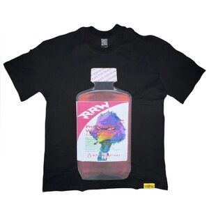 ALOCS “Awful Lot of Cough Syrup” Bottle Graphic Tee Black Size L NWT